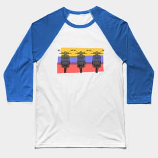 3 Piaggio style Baseball T-Shirt